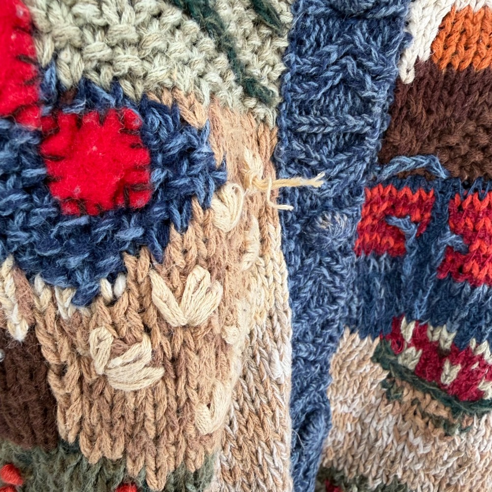 Heirloom Collectibles Vintage Fall Harvest Scarecrow Pumpkin Sweater Vest Medium - Picture 13 of 14